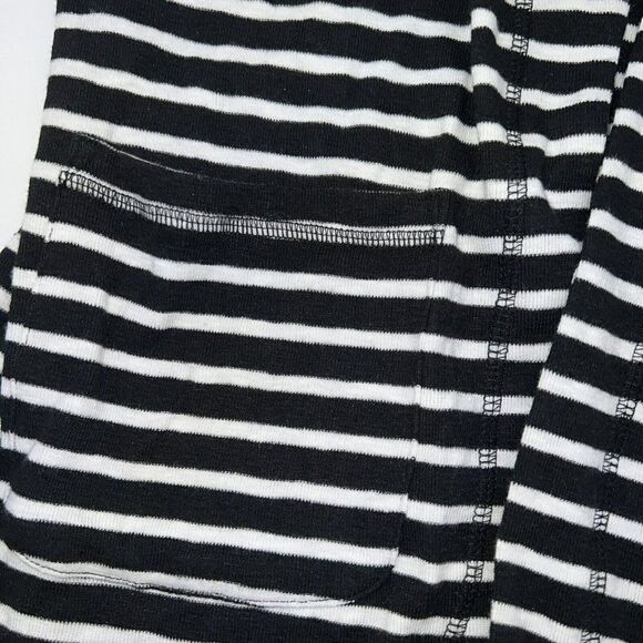 T by Talbots Size Small Black/White Striped Open Cardigan Jacket - Picture 2 of 4